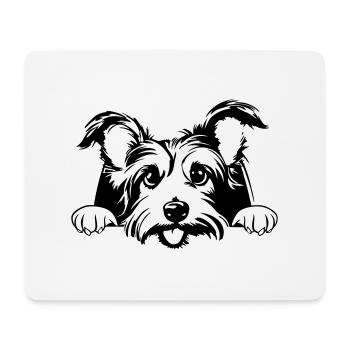 Petit Terrier - Tapis de souris (format paysage) - blanc - Devant