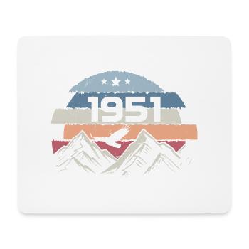 Original 1951 Jahrgang 1951 Geburtstag 1951 - Mousepad (Querformat) - Weiß - Vorne