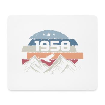 Original 1958 Jahrgang 1958 Geburtstag 1958 - Mousepad (Querformat) - Weiß - Vorne