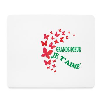 GROSSE SCHWESTER, ICH LIEBE DICH - Mousepad (Querformat) - Weiß - Vorne