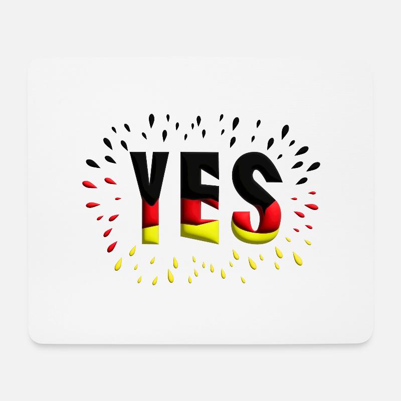 Deutschlandfarben cooler Hingucker mit Ja. - Mousepad (Querformat) - Weiß