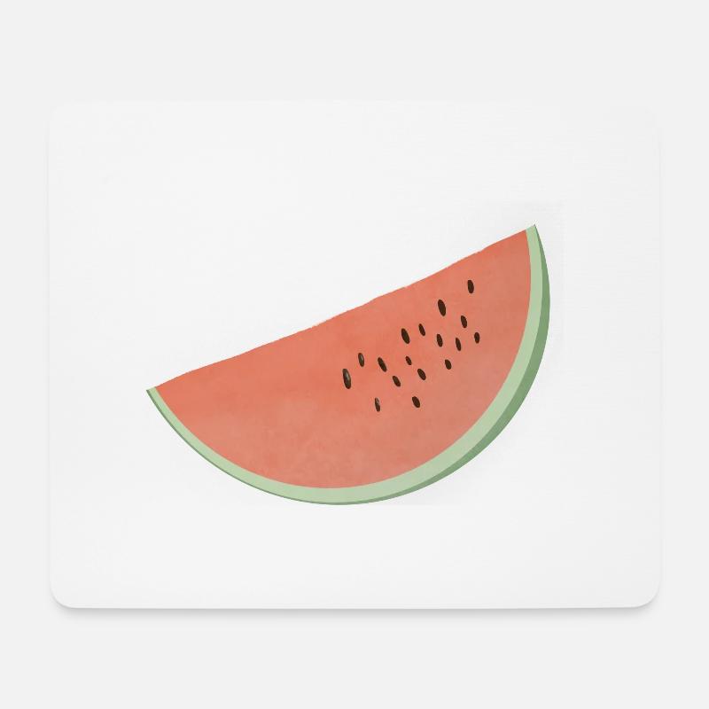 Wassermelone - Mousepad (Querformat) - Weiß