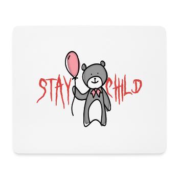 Ours avec ballon séjour un enfant - Tapis de souris (format paysage) - blanc - Devant