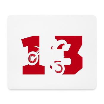 Moto 13 Biker - Mousepad (Querformat) - Weiß - Vorne