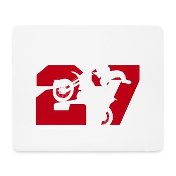 Moto 27 Biker - Mousepad (Querformat) - Weiß - Vorne