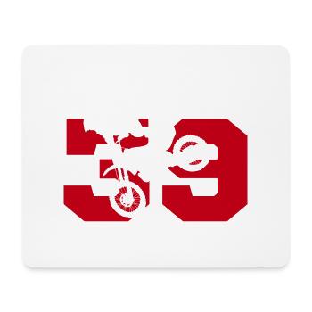 Moto 39 motard - Mousepad (Querformat) - Weiß - Vorne