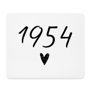 1954 coeur anniversaire - Tapis de souris (format paysage) - blanc - Devant