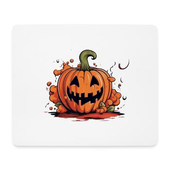 Kürbis lächelnd - Mousepad (Querformat) - Weiß - Vorne