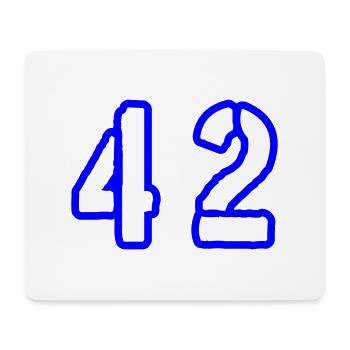 42 Symbole numérique - Tapis de souris (format paysage) - blanc - Devant