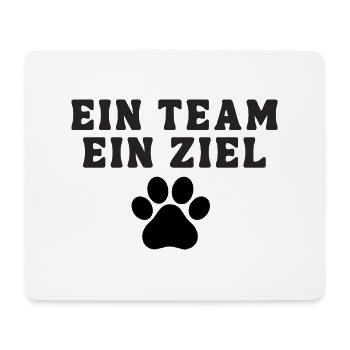 Une équipe, un objectif, Sports canins, Amoureux des chiens, Chien - Tapis de souris (format paysage) - blanc - Devant