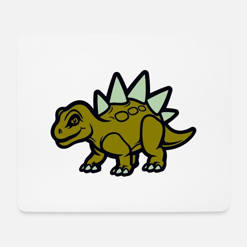 Stegosaurus Comic - Mousepad (Querformat) - Weiß