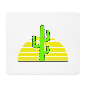 Cactus Sun Prickly Night Desert Sunset - Mouse Pad (horizontal) - white - Front
