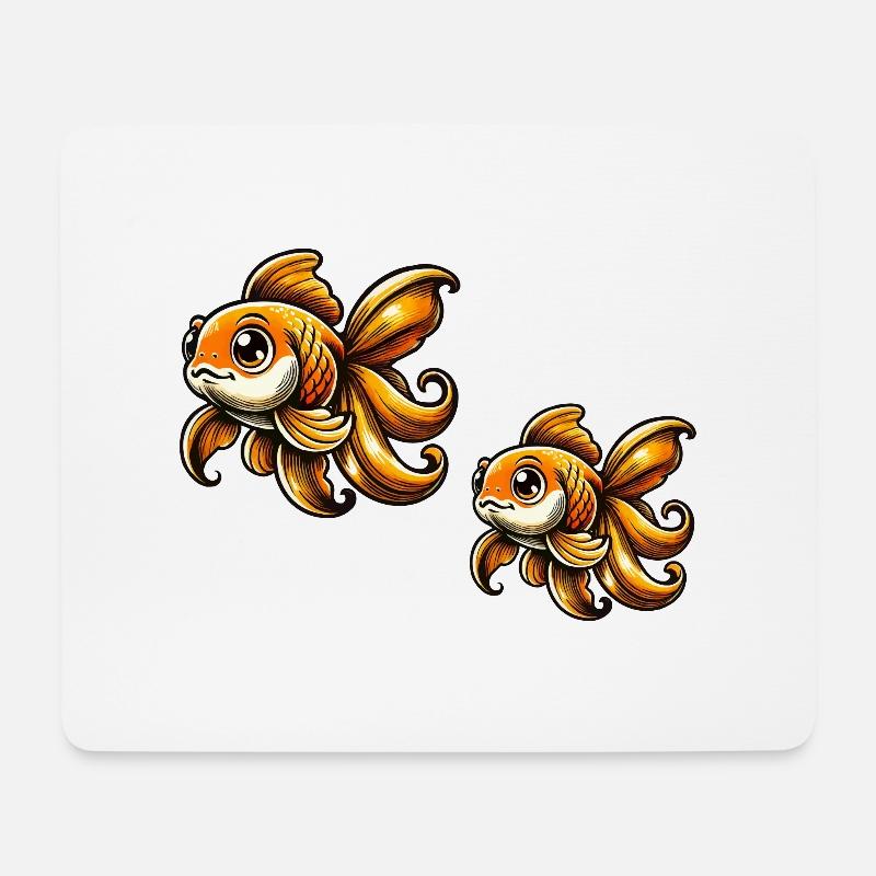goldfische - Mousepad (Querformat) - Weiß
