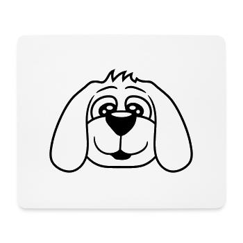 Dog Face Small Happy Puppy Pet - Mouse Pad (horizontal) - white - Front