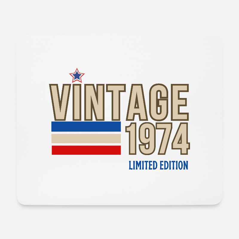 Vintage 1974 limited edition - Mouse Pad (horizontal) - white