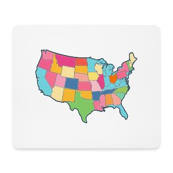 USA Map America States Map Geography Geography - Mouse Pad (horizontal) - white - Front