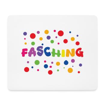 Fasching bunte Karneval Fastnacht Aufschrift - Mousepad (Querformat) - Weiß - Vorne