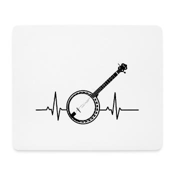 Banjo Banjo joueur Banjoïste - Tapis de souris (format paysage) - blanc - Devant