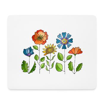 Blumen - Mousepad (Querformat) - Weiß - Vorne