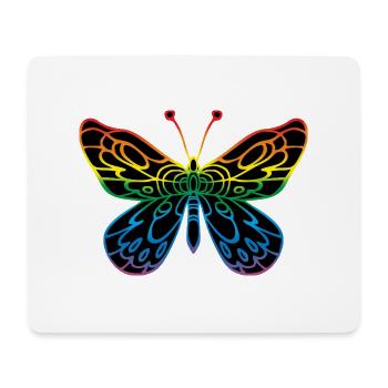 Papillon - Tapis de souris (format paysage) - blanc - Devant