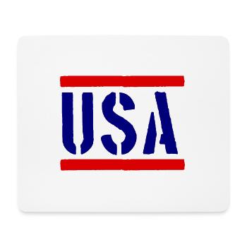 Logo des États-Unis - Slogan - États-Unis d’Amérique - Tapis de souris (format paysage) - blanc - Devant