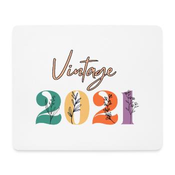 Vintage 2021 Floral - Mouse Pad (horizontal) - white - Front