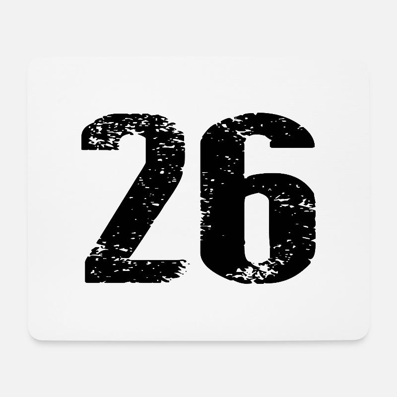 26 Number Jersey - Mouse Pad (horizontal) - white