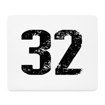 32 Number Leotard - Mouse Pad (horizontal) - white - Front