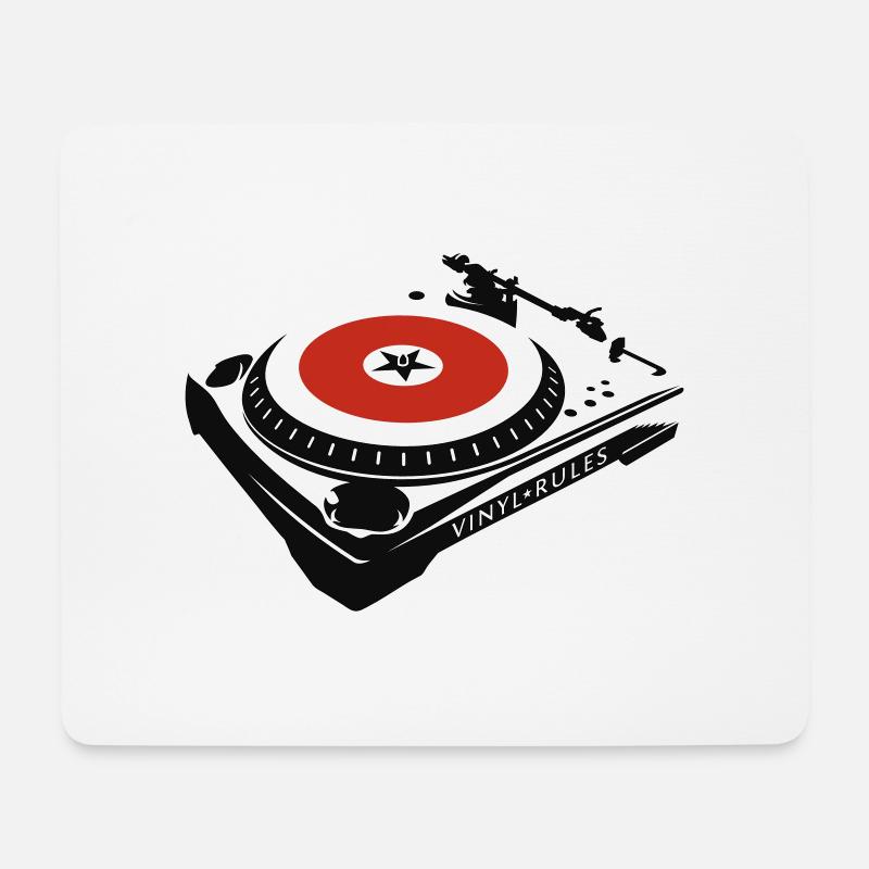 VINYL RULES - Mousepad (Querformat) - Weiß