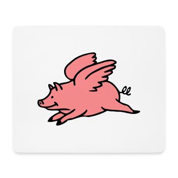 Flying Pig - Mouse Pad (horizontal) - white - Front
