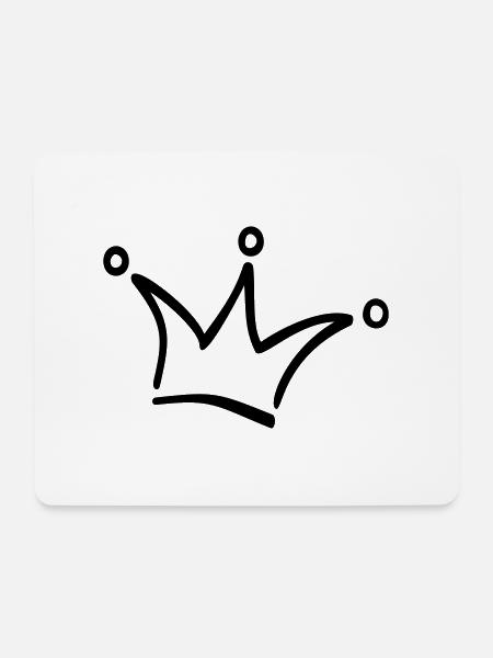 KRONE Dreizack - Mousepad (Querformat) - Weiß
