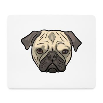 Pug Dog - Mouse Pad (horizontal) - white - Front