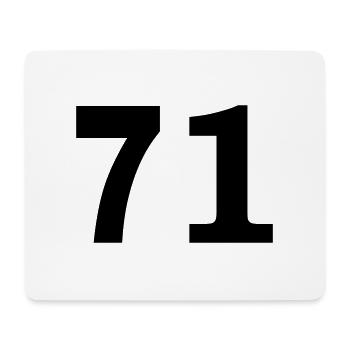 Number - 71 – Seventy One - Mouse Pad (horizontal) - white - Front