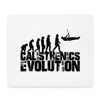 calisthenics evolution - Mousepad (Querformat) - Weiß - Vorne