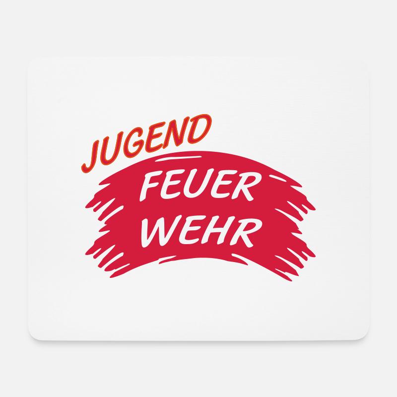 Jugendfeuerwehr Brust - Mousepad (Querformat) - Weiß