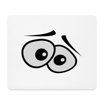 angstaugen_2c - Tapis de souris (format paysage) - blanc - Devant