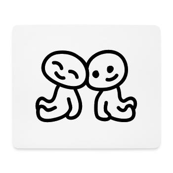 Amitié - amour - ligne - Tapis de souris (format paysage) - blanc - Devant