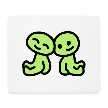 Amitié - amour - Tapis de souris (format paysage) - blanc - Devant