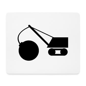 abrissbirne_1c - Mousepad (Querformat) - Weiß - Vorne