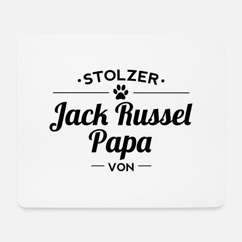 Jack Russel-Papa Wunschname - Mousepad (Querformat) - Weiß