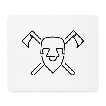 Minimal Wappen Zwerg - Mousepad (Querformat) - Weiß - Vorne