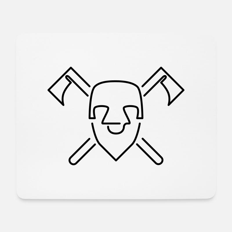 Minimal Wappen Zwerg - Mousepad (Querformat) - Weiß