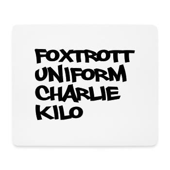 fuck Geschenk - Mousepad (Querformat) - Weiß - Vorne