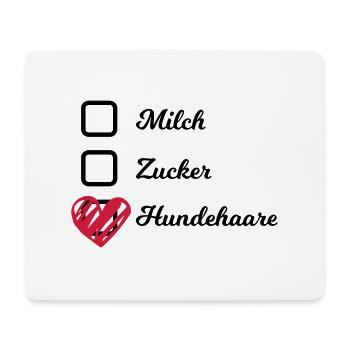 Milch Zucker Hundehaare Kaffee Becher Tasse - Mousepad (Querformat) - Weiß - Vorne