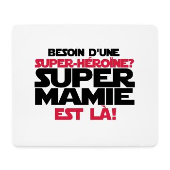 super mamie est là - Tapis de souris (format paysage) - blanc - Devant
