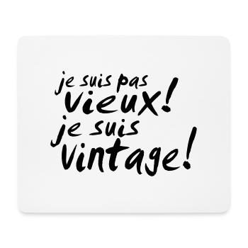 je suis pas vieux - Tapis de souris (format paysage) - blanc - Devant