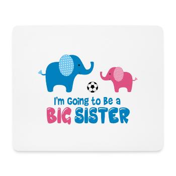 Big Sister Elephant - Mousepad (Querformat) - Weiß - Vorne