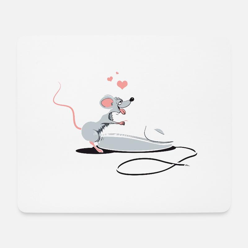 Die Maus ... - Mousepad (Querformat) - Weiß