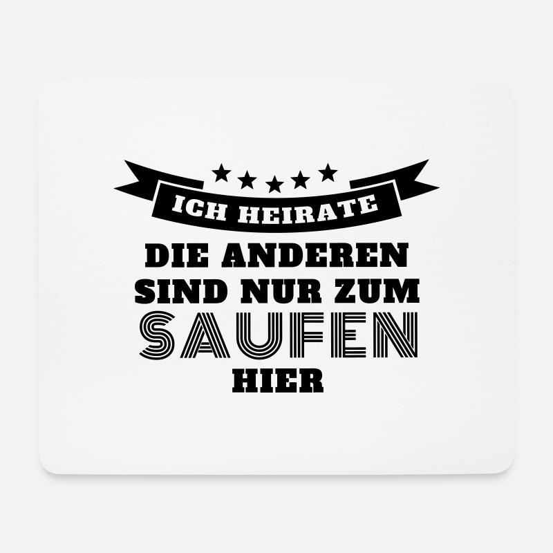 jungesellenabschied braeutigam braut - Mousepad (Querformat) - Weiß
