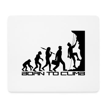 né pour gravir l'évolution évolution née raide - Tapis de souris (format paysage) - blanc - Devant